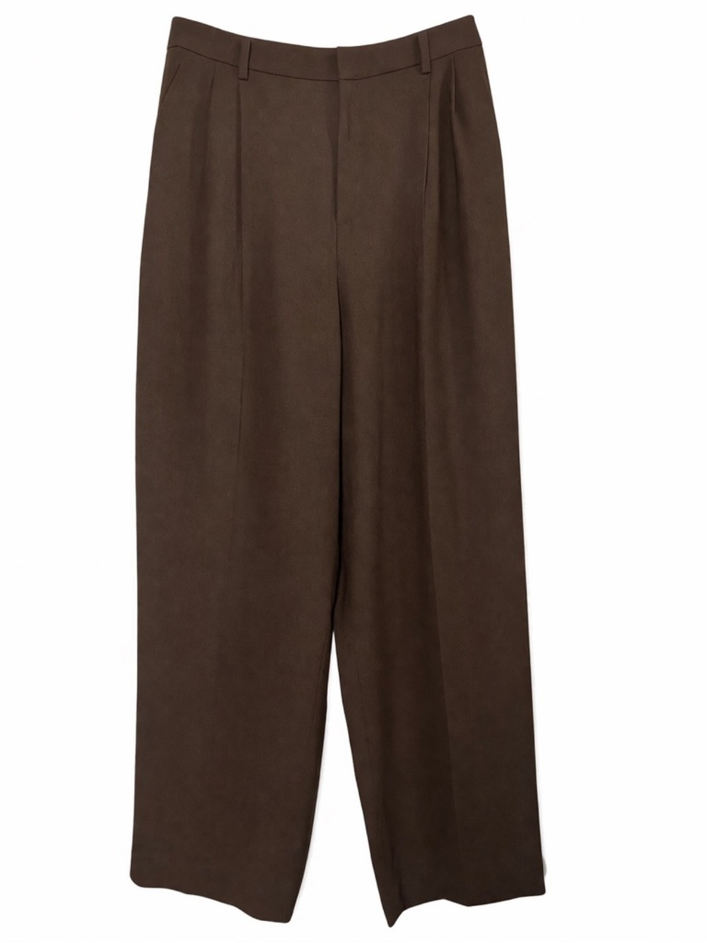 Ellen Tracy Brown Pleated Trousers